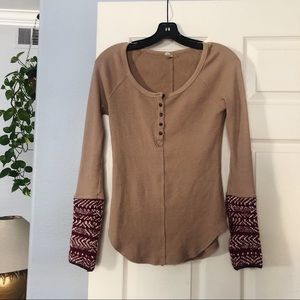 Free People Cozy Lon Sleeve Top